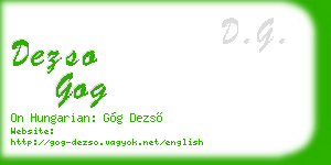 dezso gog business card